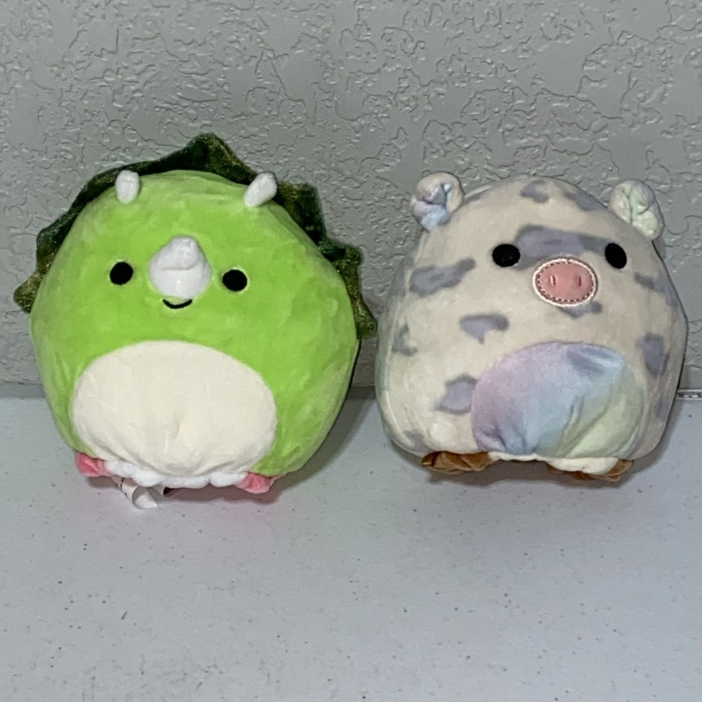 Squishmallows Plush Plushie Soft Lot of 2 Mini 5" Flip-A-Mallows Reversible